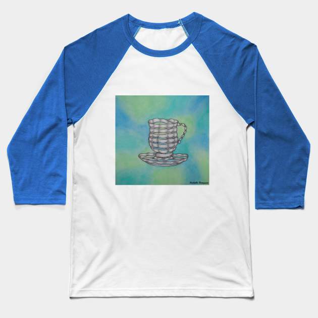 Wrapped Teacup Baseball T-Shirt by Rororocker